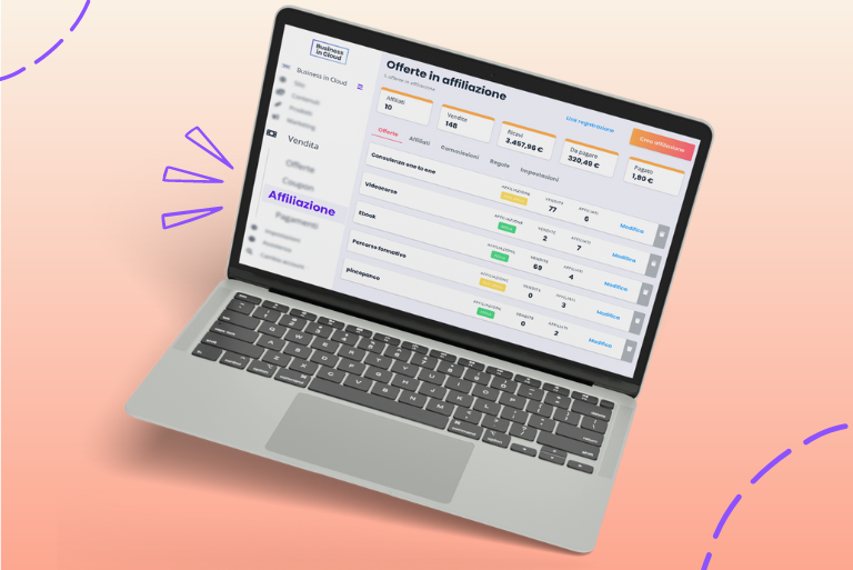 funzionalità affiliazione business in cloud